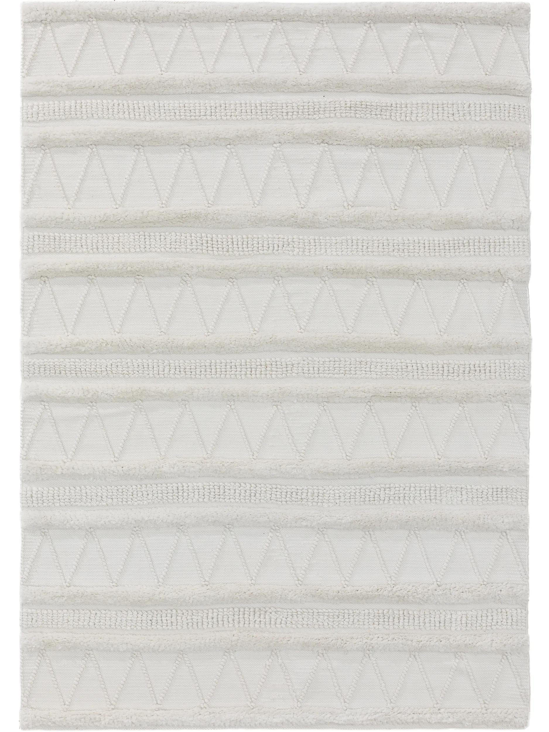 TEPPICH aus recyceltem Material Toni Ivory 200x300 cm - Creme, Textil (200/300cm) - benuta Pure