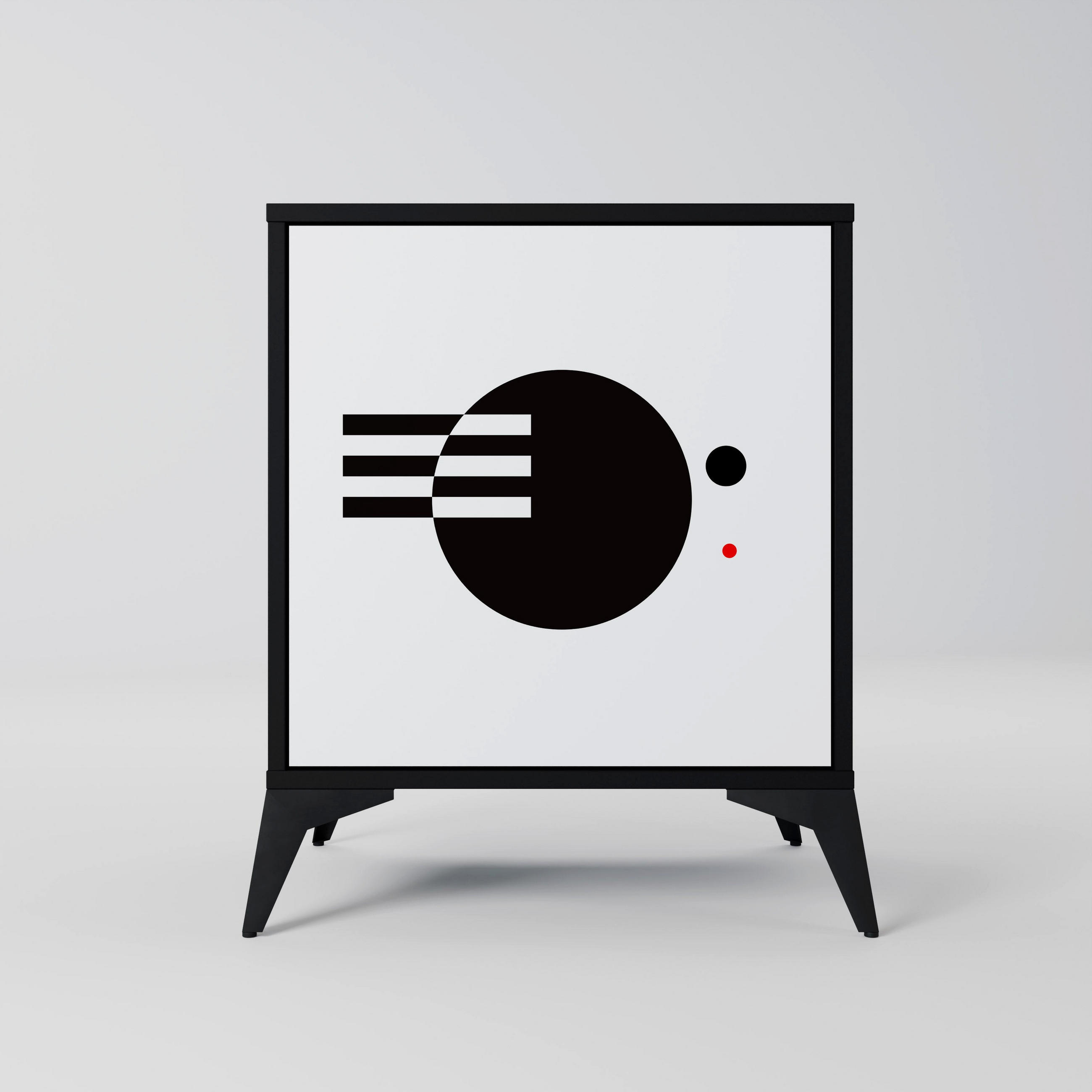 SpaceRebels Sideboard Schwarz 57.5x70.5x42 cm