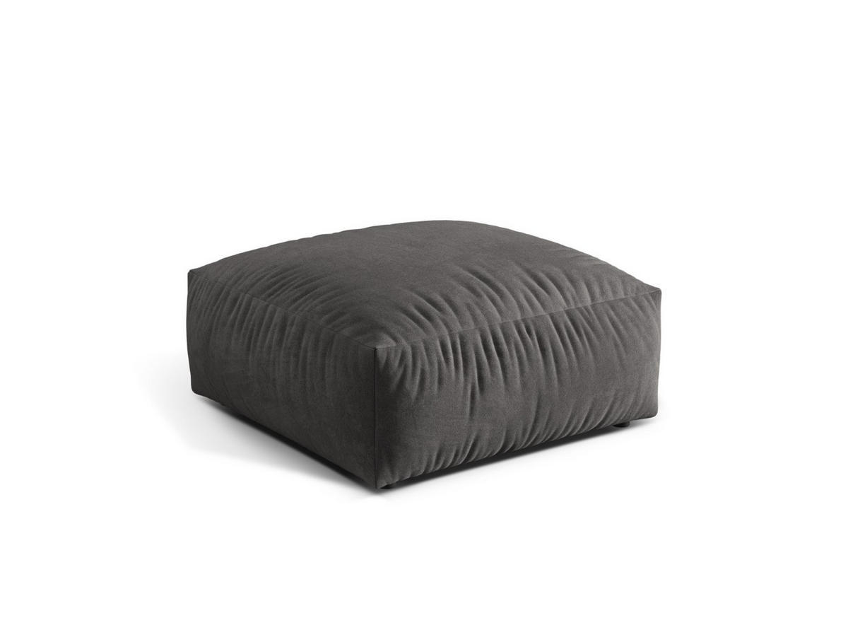 POUF Martina aus Samt grau - Grau, Textil (106/44/106cm) - Micadoni