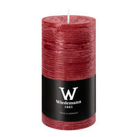 STUMPENKERZE Rustik Marble Style Bordeaux Ø 120 x Ø 58 mm, 1 Stück - Bordeaux, Paraffin (6/12cm) - Wiedemann Kerzen