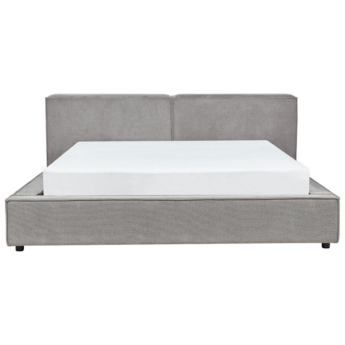 KÁRPITOZOTT ÁGY 180/200cm Szürke Linards - szürke, textil (180/200cm) - Beliani