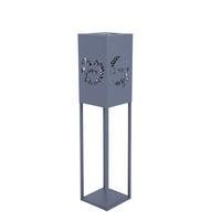 DEKOSÄULE Lisbon LED Stahl Grau 100x22x22cm - Grau, Metall (22/100/22cm) - DELUKE