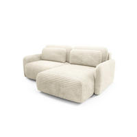 ECKSOFA Simone Mit Schlaffunktion - Creme, Holzwerkstoff/Textil (165/240cm) - Fun Möbel