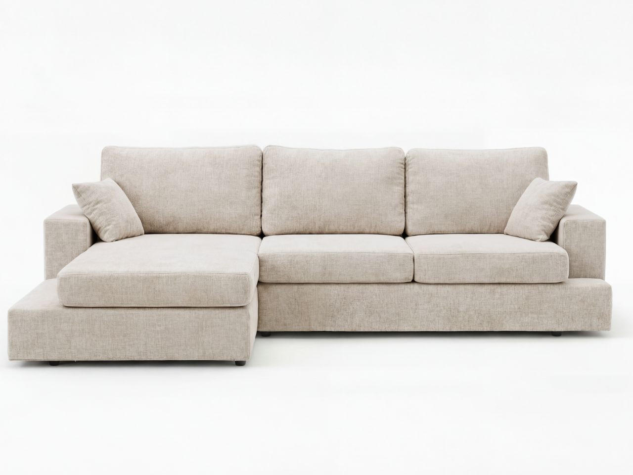 ECKSOFA Nesto Biege Links - Beige, Holz/Textil (260/165cm) - Graingold