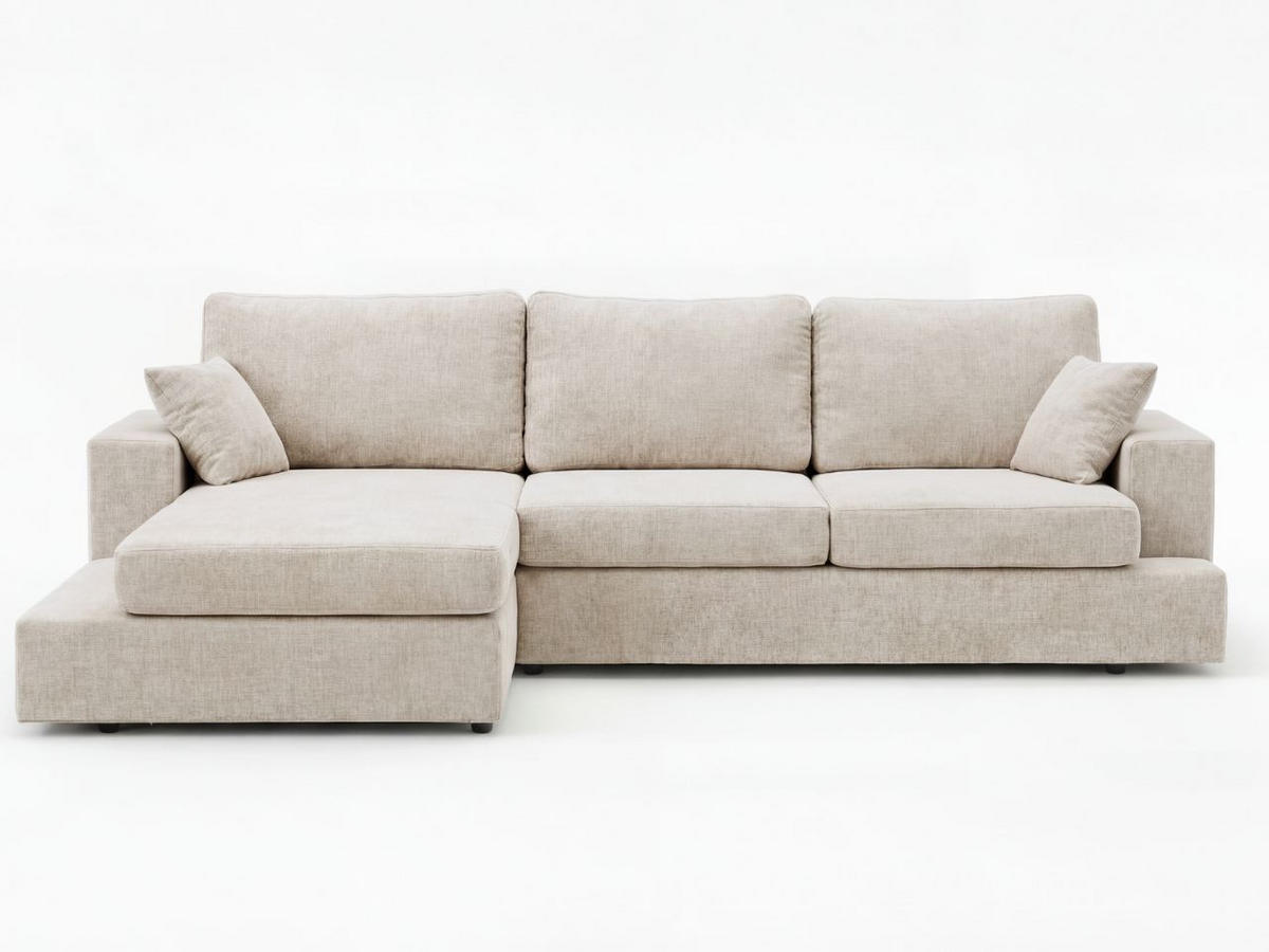 ECKSOFA Nesto Biege Links - Beige, Holz/Textil (260/165cm) - Graingold