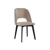 STUHL Monti 4, Holzfarbe: Schwarz - Beige/Schwarz, Holz (48/83/54cm) - MIRJAN24