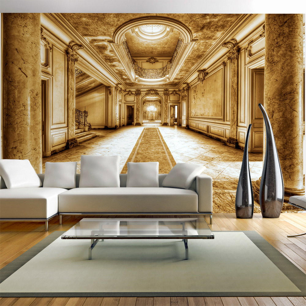 SELBSTKLEBENDE FOTOTAPETE 392/280 cm - Beige/Braun, Kunststoff/Textil (392/1cm) - KUNSTLOFT
