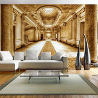 SELBSTKLEBENDE FOTOTAPETE 392/280 cm - Beige/Braun, Kunststoff/Textil (392/1cm) - KUNSTLOFT