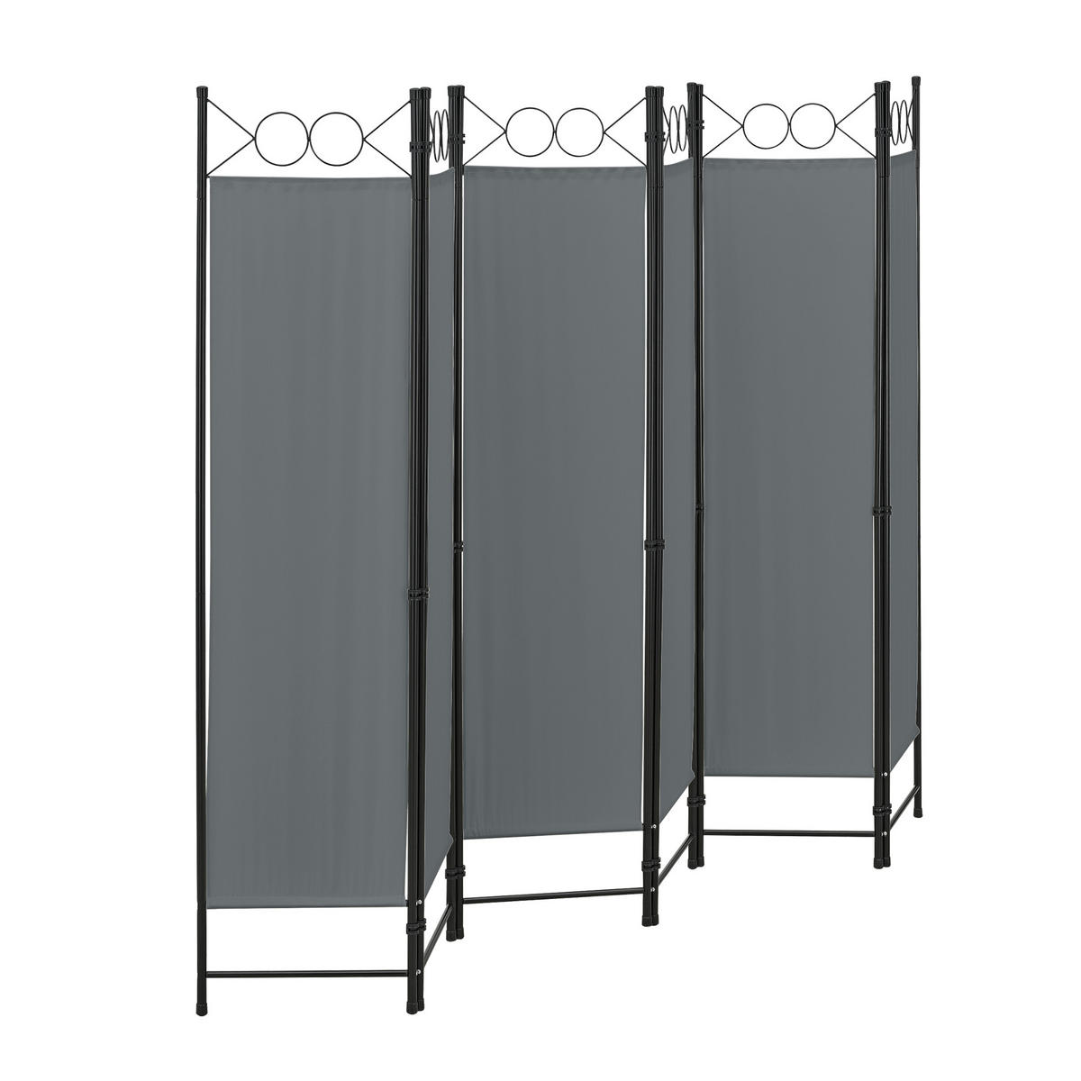 SICHTSCHUTZ Saragossa - Dunkelgrau, Textil/Metall (240/2cm) - [en.casa]