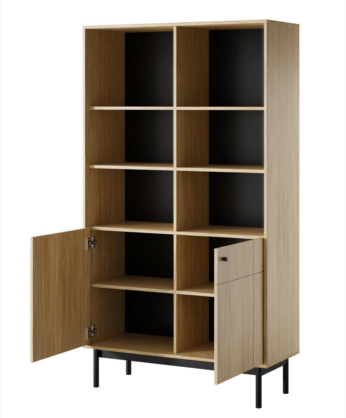 BÜCHERREGAL Japandies Eichenholzoptik 104 cm - Eichefarben, Holzwerkstoff (103.5/184.6/39cm) - Selsey