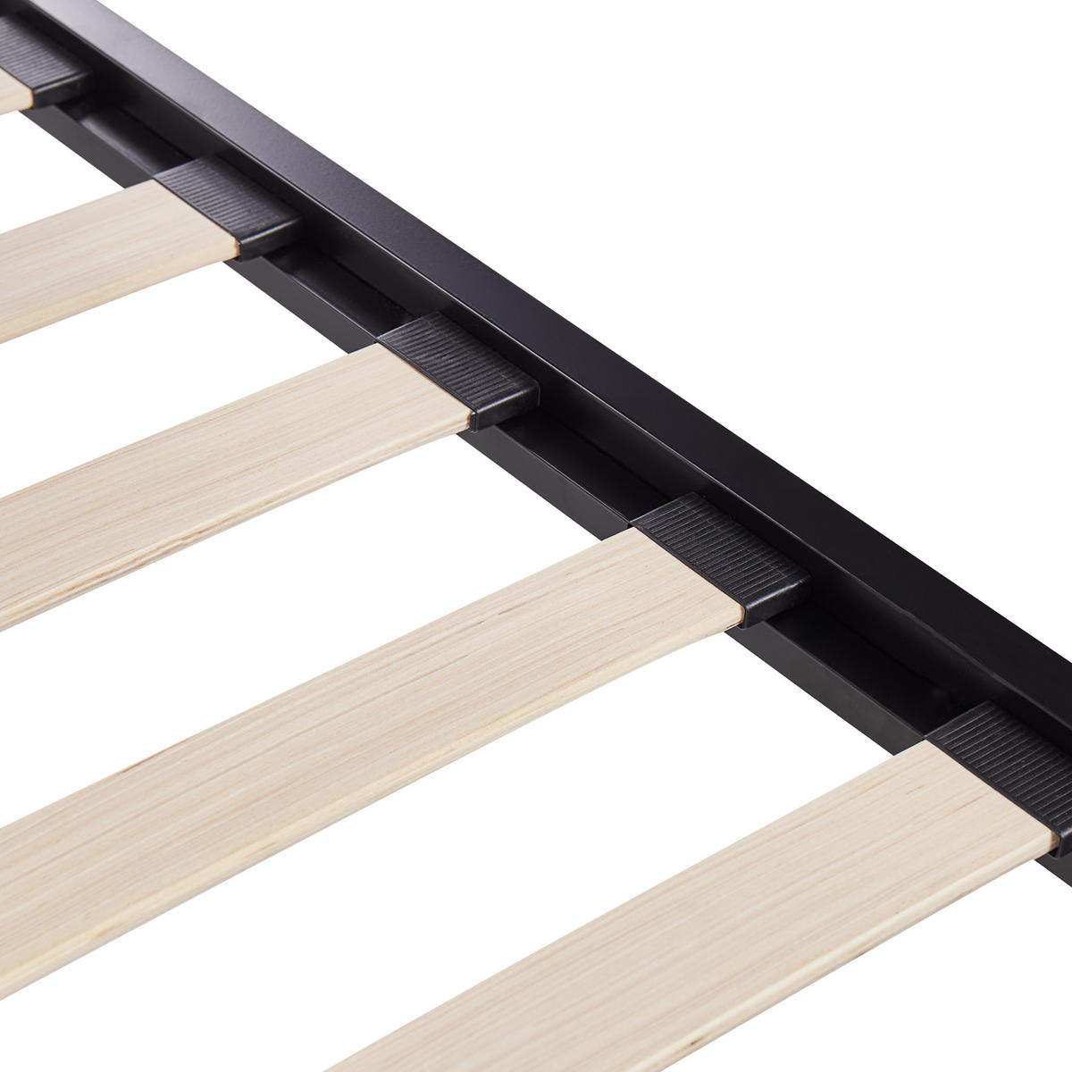 BETT mit Lattenrost 140x200 cm Schwarz Clamart - Schwarz, Metall (140/200cm) - Beliani