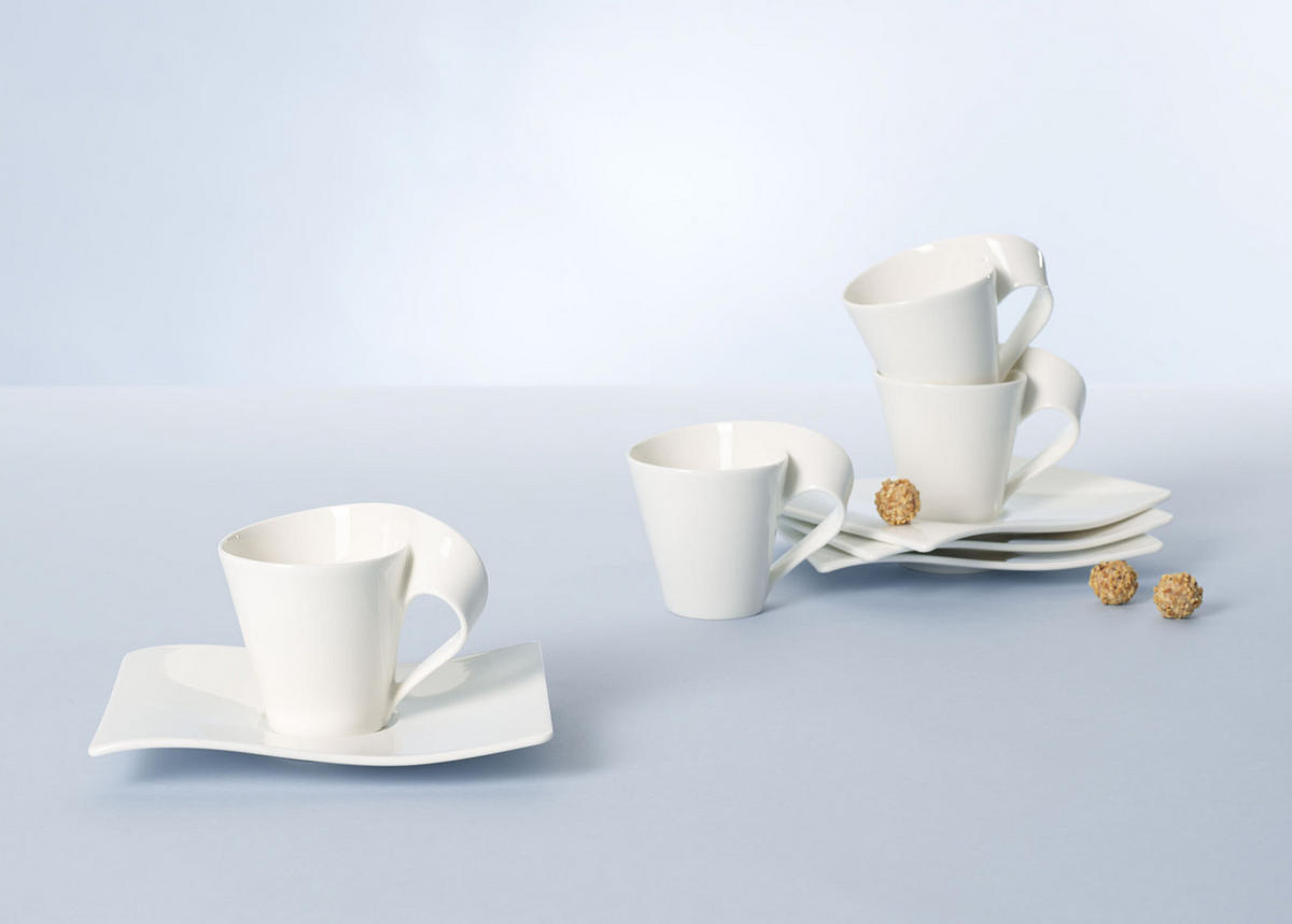 CAPPUCCINOTASSE NewWave Caffe weiß 250 ml 6er Set - Weiß, Keramik (0.25L) - Villeroy & Boch