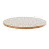 TISCHPLATTE runder 60 cm, Weiß - Creme/Weiß, Kunststoff (60/2.5/60cm) - Oviala