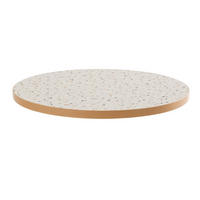 TISCHPLATTE runder 60 cm, Weiß - Creme/Weiß, Kunststoff (60/2.5/60cm) - Oviala