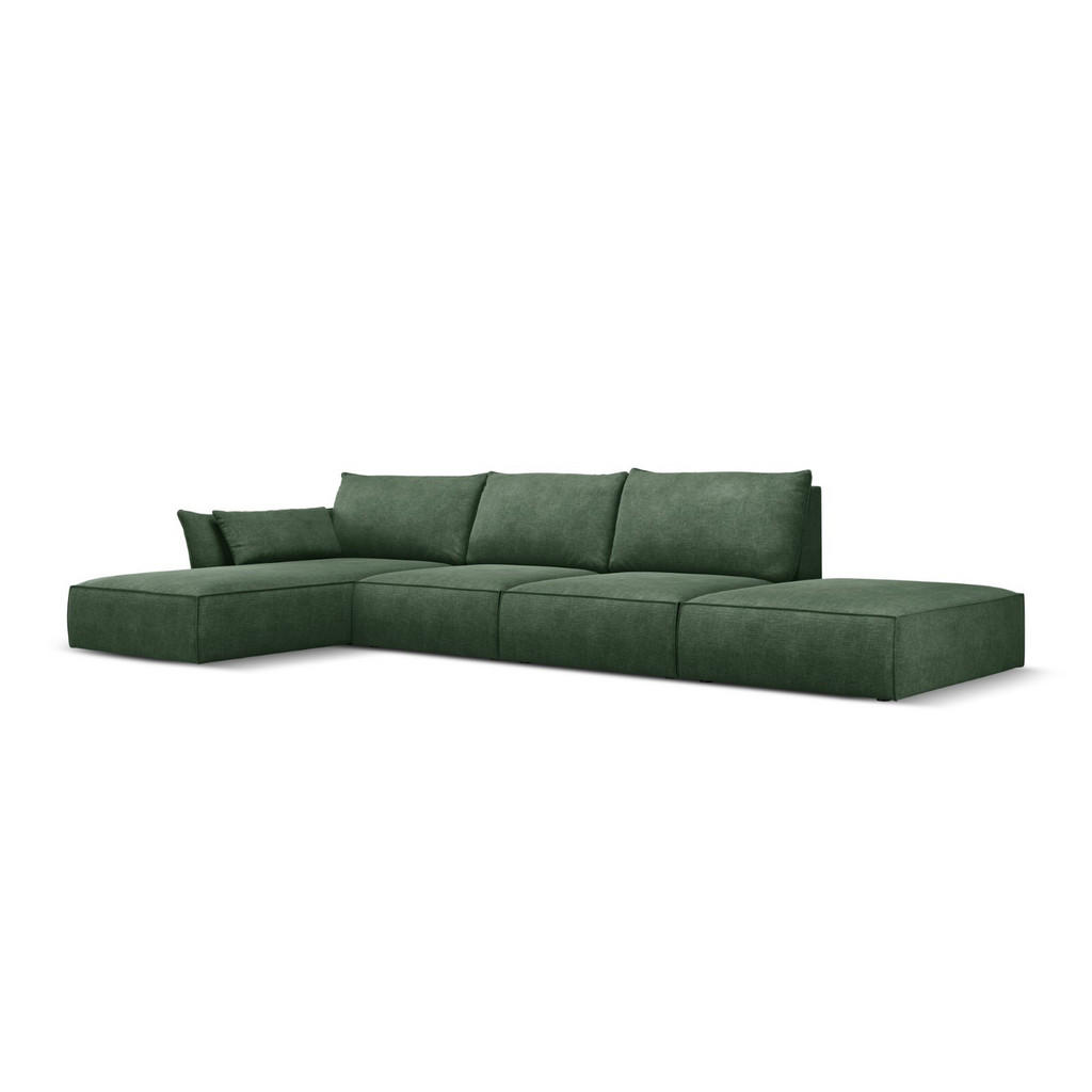 Thumbnail - Micadoni Ecksofa, Dunkelgrün, Textil, 5-Sitzer, L-Form, 364x171 cm, Hergestellt in Europa, Oeko-Tex®, Wohnzimmer, Sofas ...