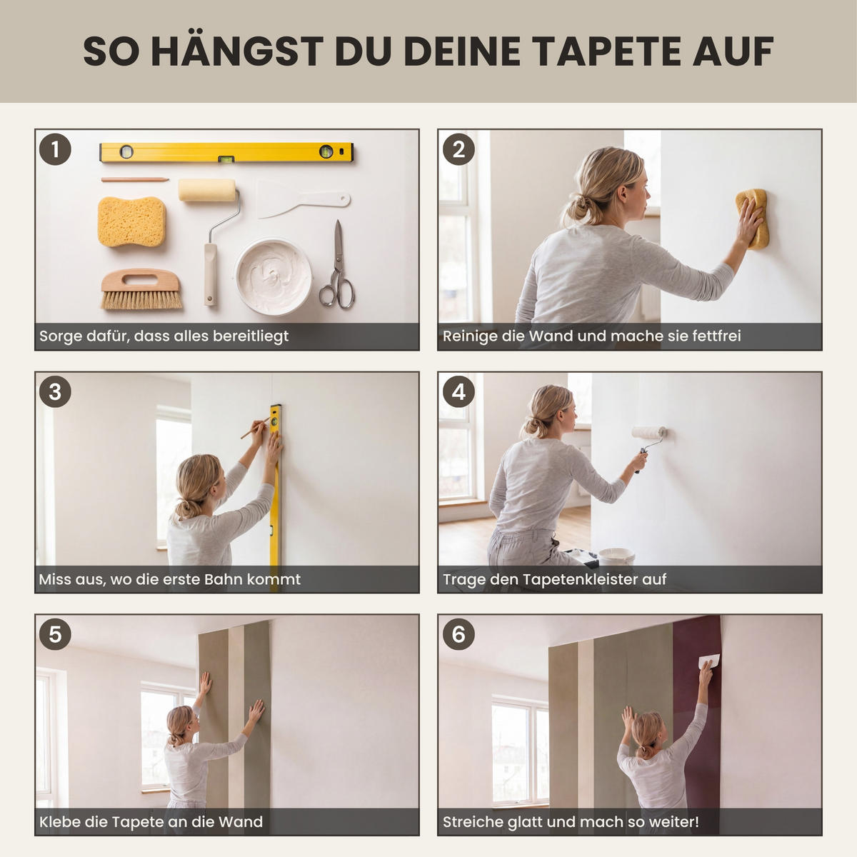 TAPETE - Unis - Abstrakt - Bordeaux - Linien - 140x280 cm - Multicolor, Papier (140/280cm) - OnlyWow