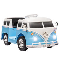 ELEKTROAUTO DE-06197 Volkswagen T1 lizenziert mit MP3 und Doppelmotor Blau - Blau, Kunststoff/Metall (89/49/41.5cm) - ComfortXL