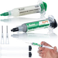 LÖTKOLBEN Flux 338 Set - Flussmittel Gel, Lötzinn 217 °C, 2x Applikator, 2x Nadel - Multicolor, Kunststoff/Metall (2/12/18cm)