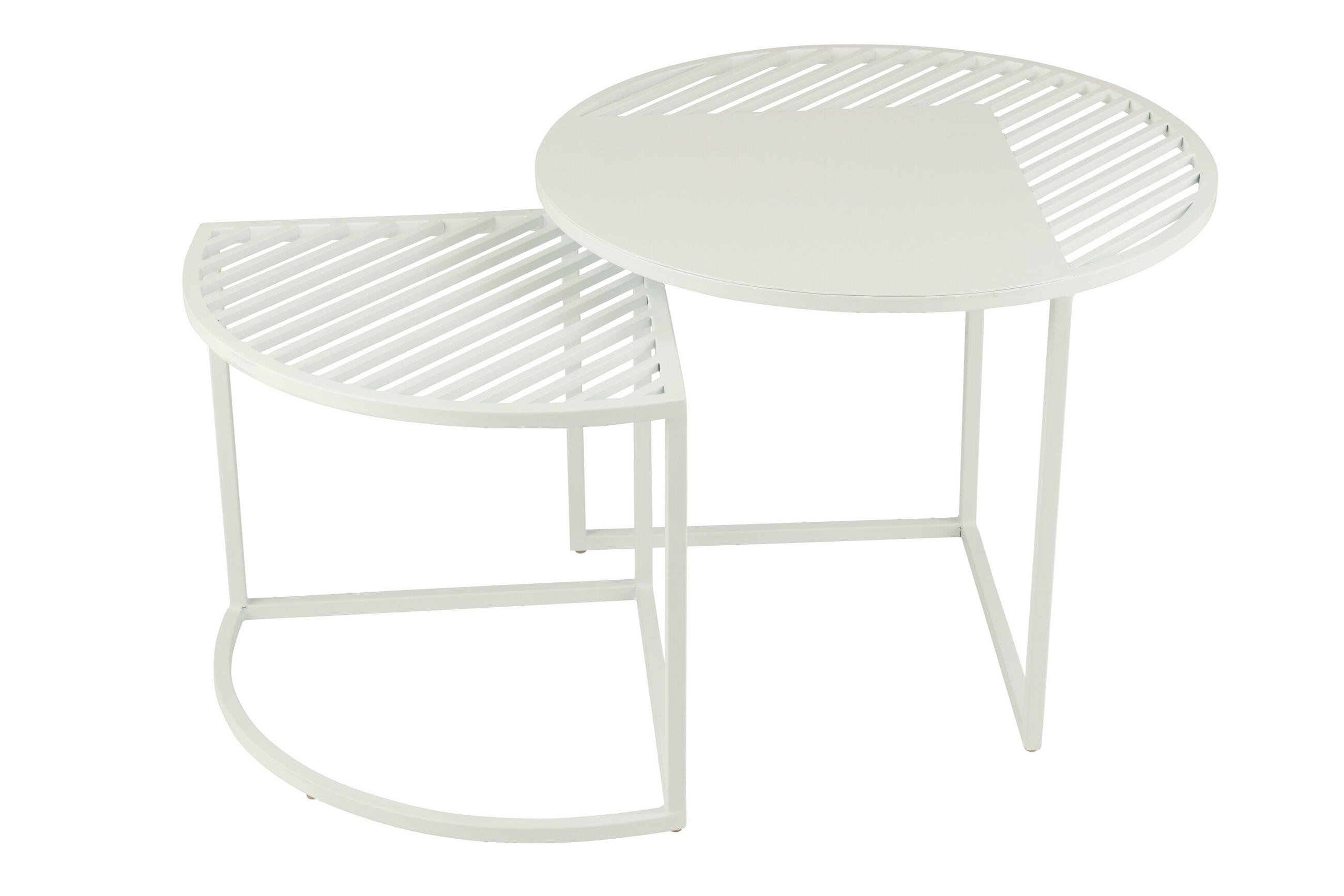 BEISTELLTISCH OUTDOOR RUND Weiß - Weiß, Metall (60/60/45cm) - J-Line