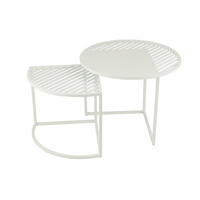 BEISTELLTISCH OUTDOOR RUND Weiß - Weiß, Metall (60/60/45cm) - J-Line