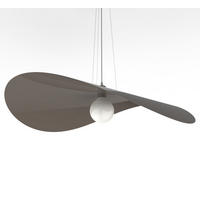 HÄNGELEUCHTE Piuma D90 - Graubraun, Metall (90/90/120cm) - Lumicom