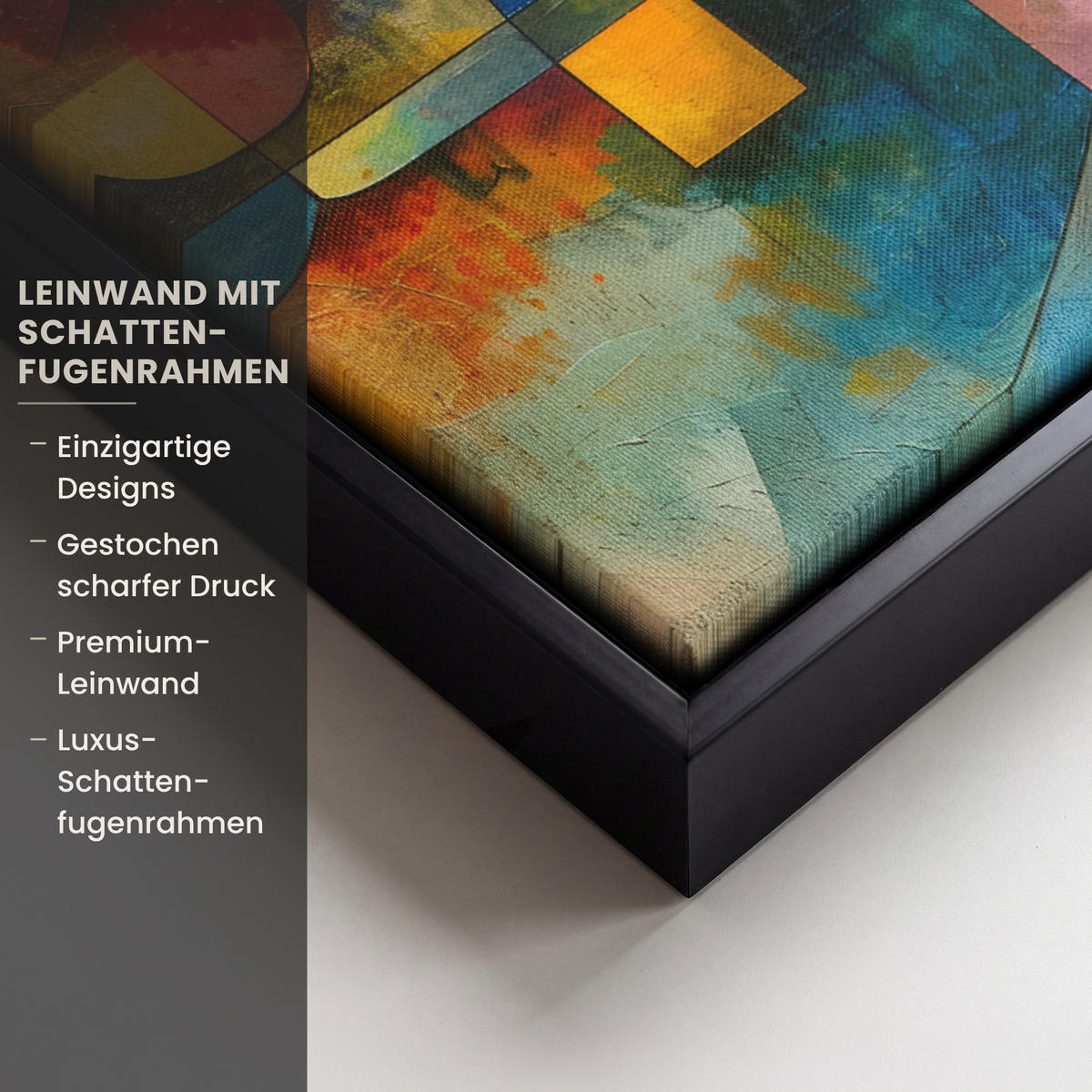 LEINWAND Bilder mit Rahmen - Kunst - Abstrakt - Modern - 20x30 - Gelb, Textil (20/30cm) - MuchoWow