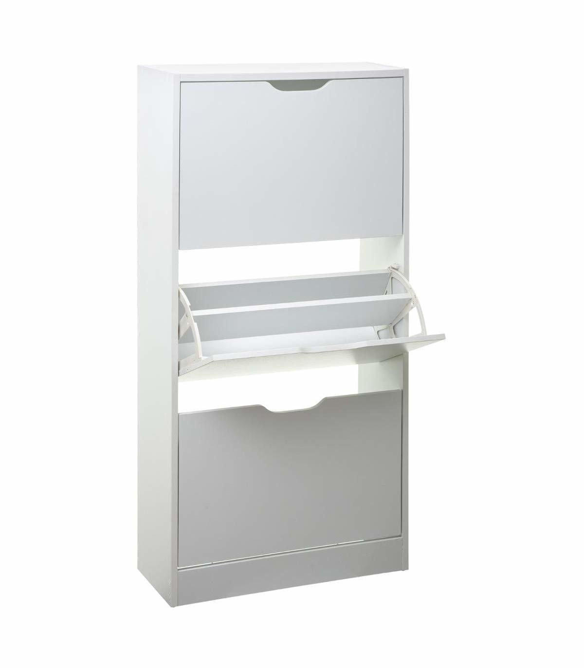 SCHUHSCHRANK 3 Schubladen 60/24/118 cm - Weiß, Holzwerkstoff (24/118/60cm) - 5five Simply Smart