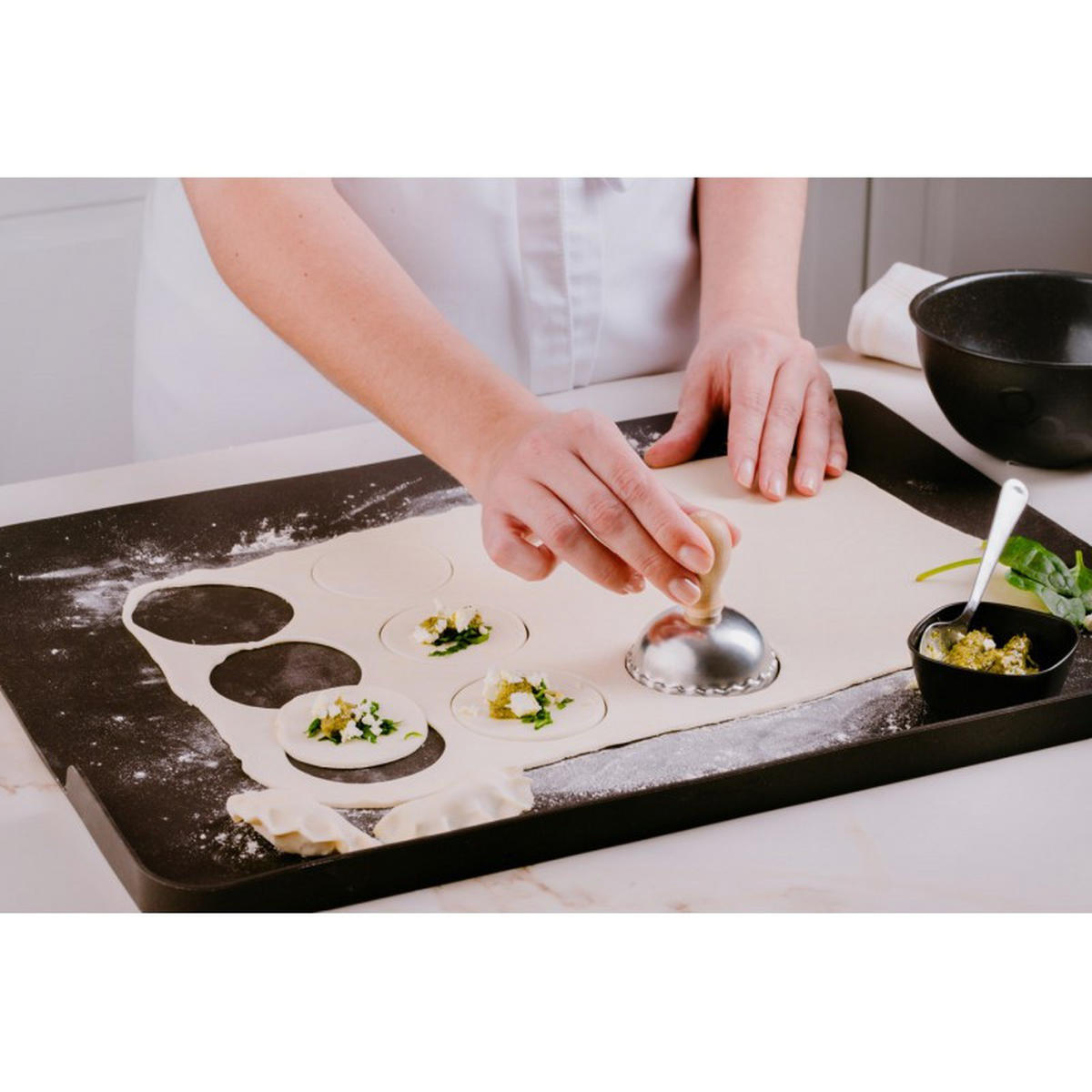 AUSSTECHER Teigtaschen Metall Ø 6,8 cm - Silberfarben, Metall (6.8/8/6.8cm)