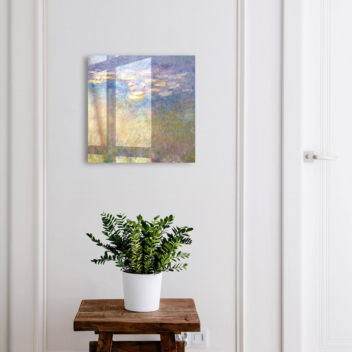 SCHLÜSSELBOX Schwarz 30x30 cm- Türöffnung nach rechts - Lilien Lilien - Lila, Metall (30/30/5cm) - TULUP