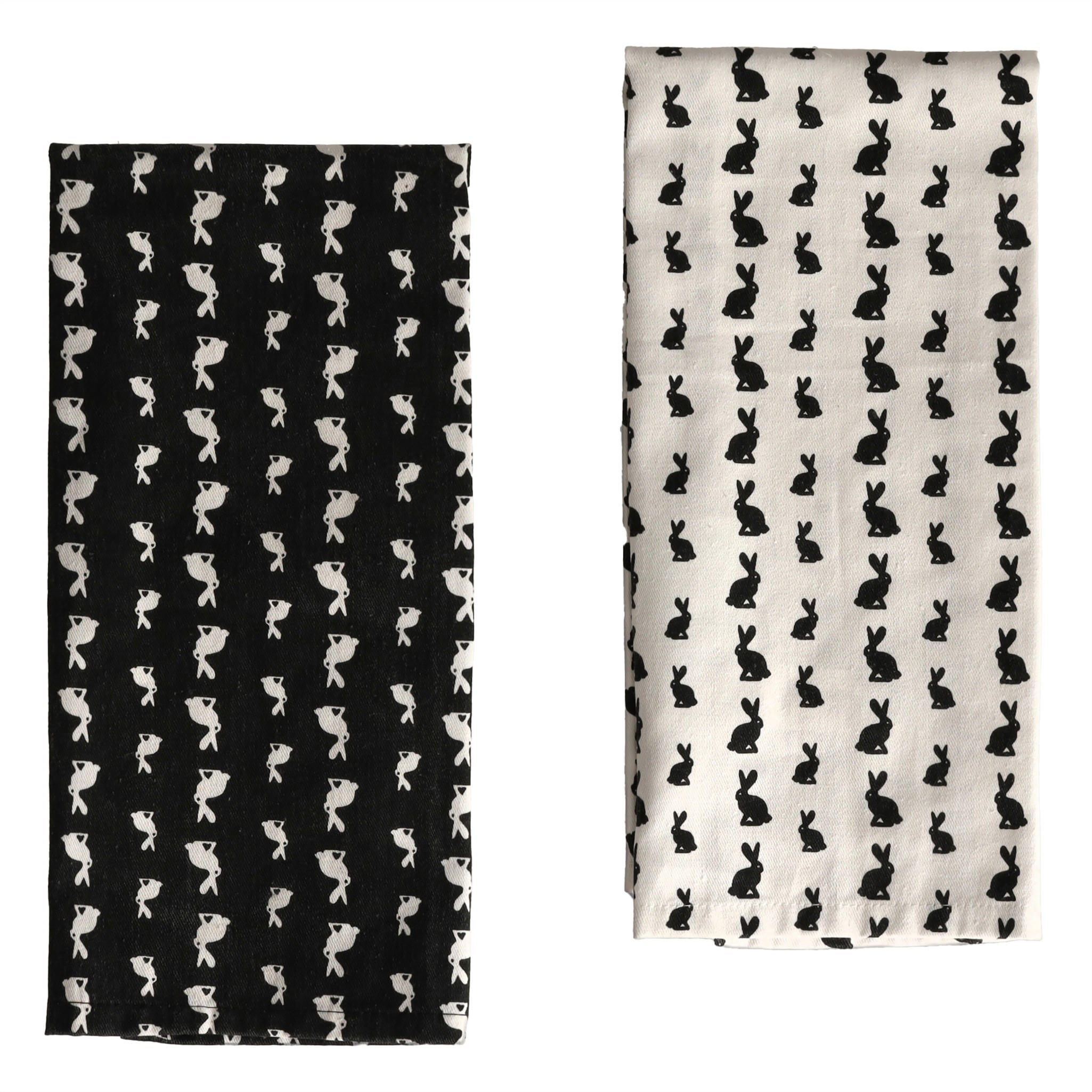 GESCHIRRTUCH-SET Hare - Schwarz, Textil (45/70cm) - home&you
