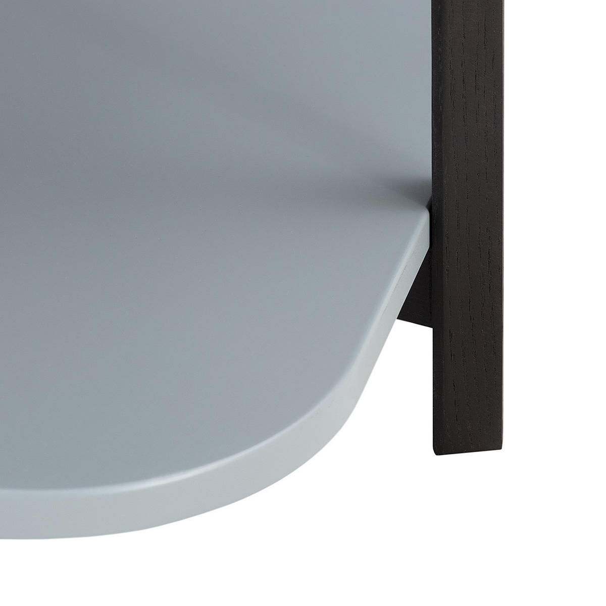 BEISTELLTISCH - Eiche massiv / MDF - Blaugrau/Schwarz, Holz/Holzwerkstoff (57/57/55cm) - home24