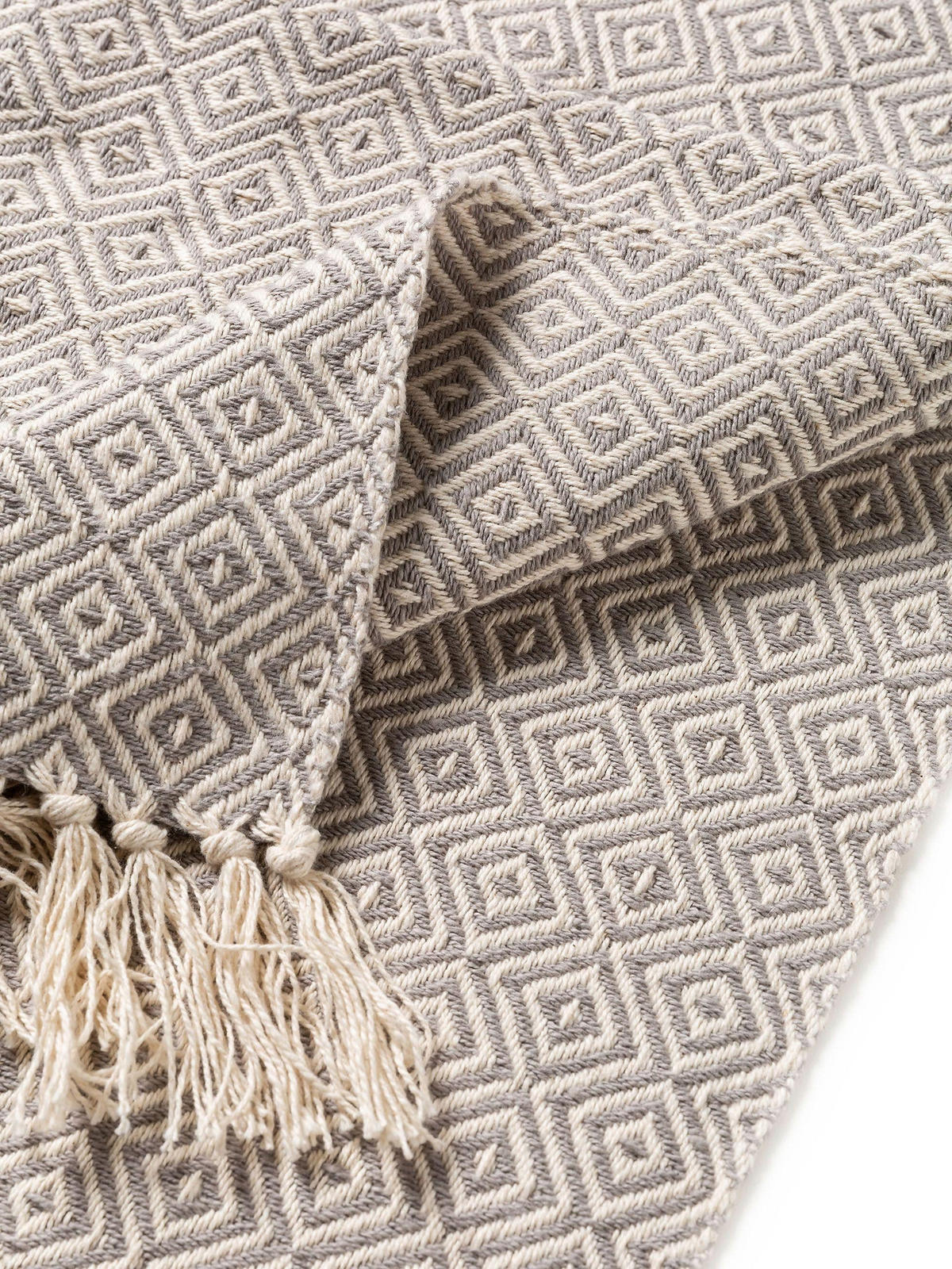 BAUMWOLLDECKE Jasmin Grau 125x150 cm - Grau, Textil (125/150cm) - benuta Nest