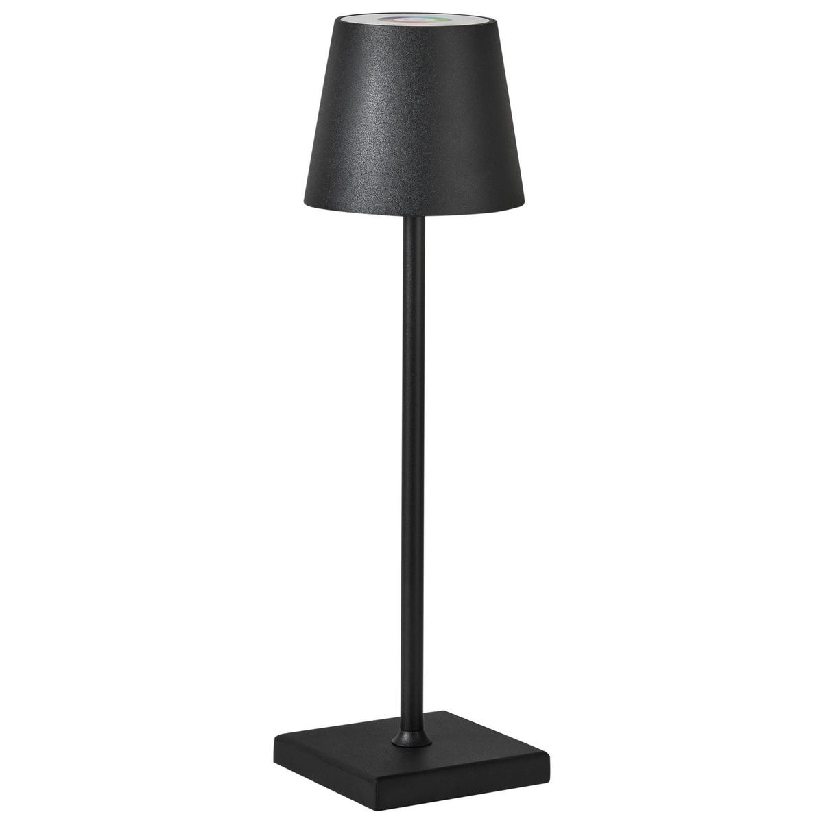 LED-TISCHLEUCHTE Schwarz Valira - Schwarz, Metall (10/10/37cm) - Beliani