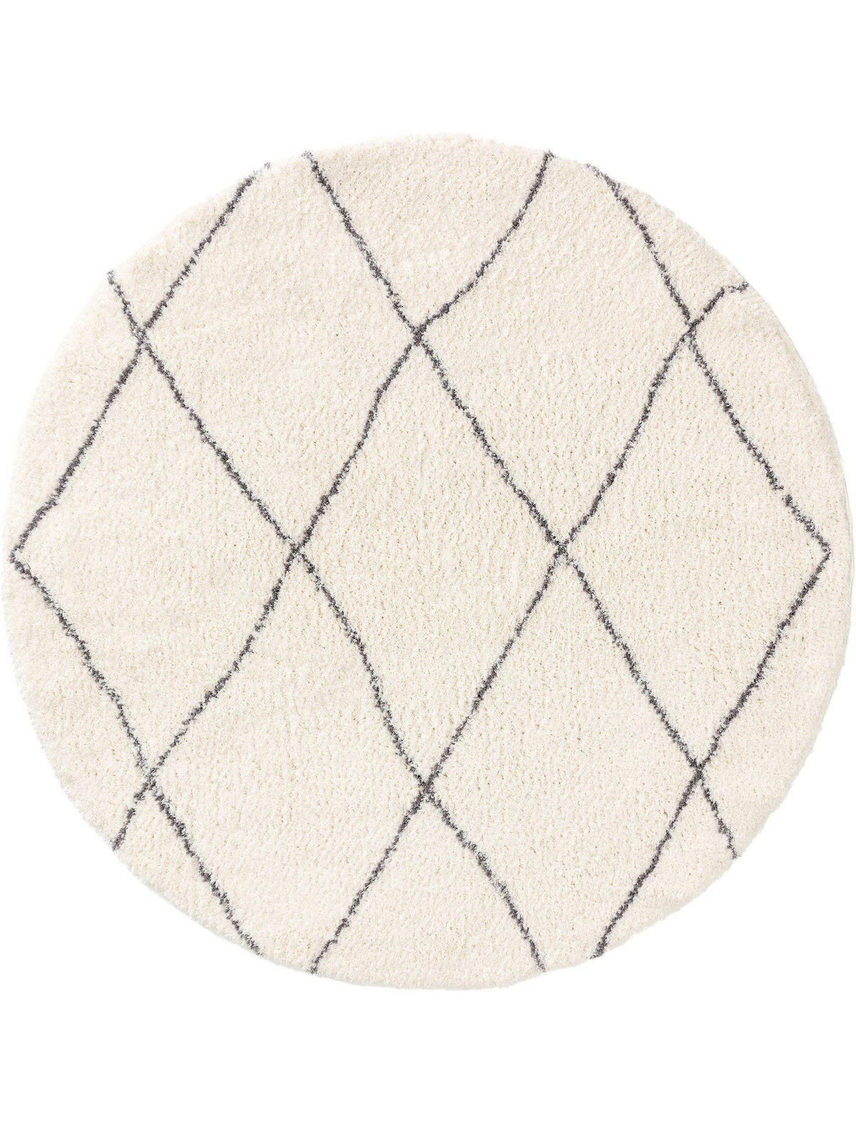 HOCHFLORTEPPICH rund Benno Cream ø 120 cm rund - Creme, Textil (120/120cm) - benuta Nest