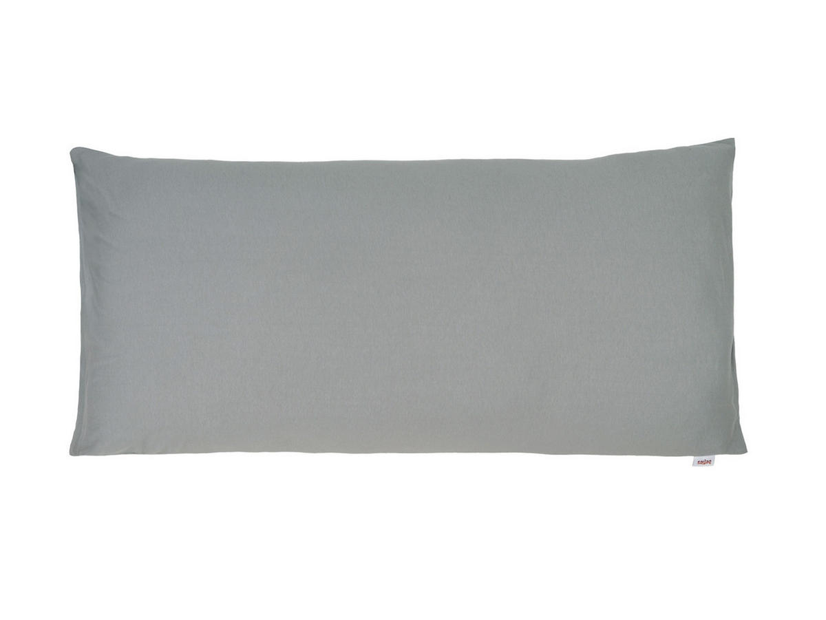 KISSENHÜLLE BasicSoft silber-grau 100% Baumwoll-Jersey 40/80 cm - Grau, Textil (40/80cm) - beties Heimtextil