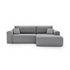 ECKSOFA Linea Hellgrau, Sofa mit Schlaffunktion, rechte seite - Hellgrau, Holzwerkstoff/Textil (257/177cm) - Bettso