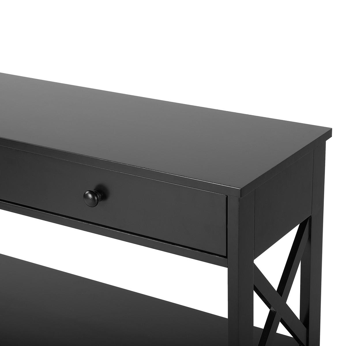 KONSOLENTISCH schwarz Montgomery - Schwarz, Holzwerkstoff (30/100/80cm) - Beliani