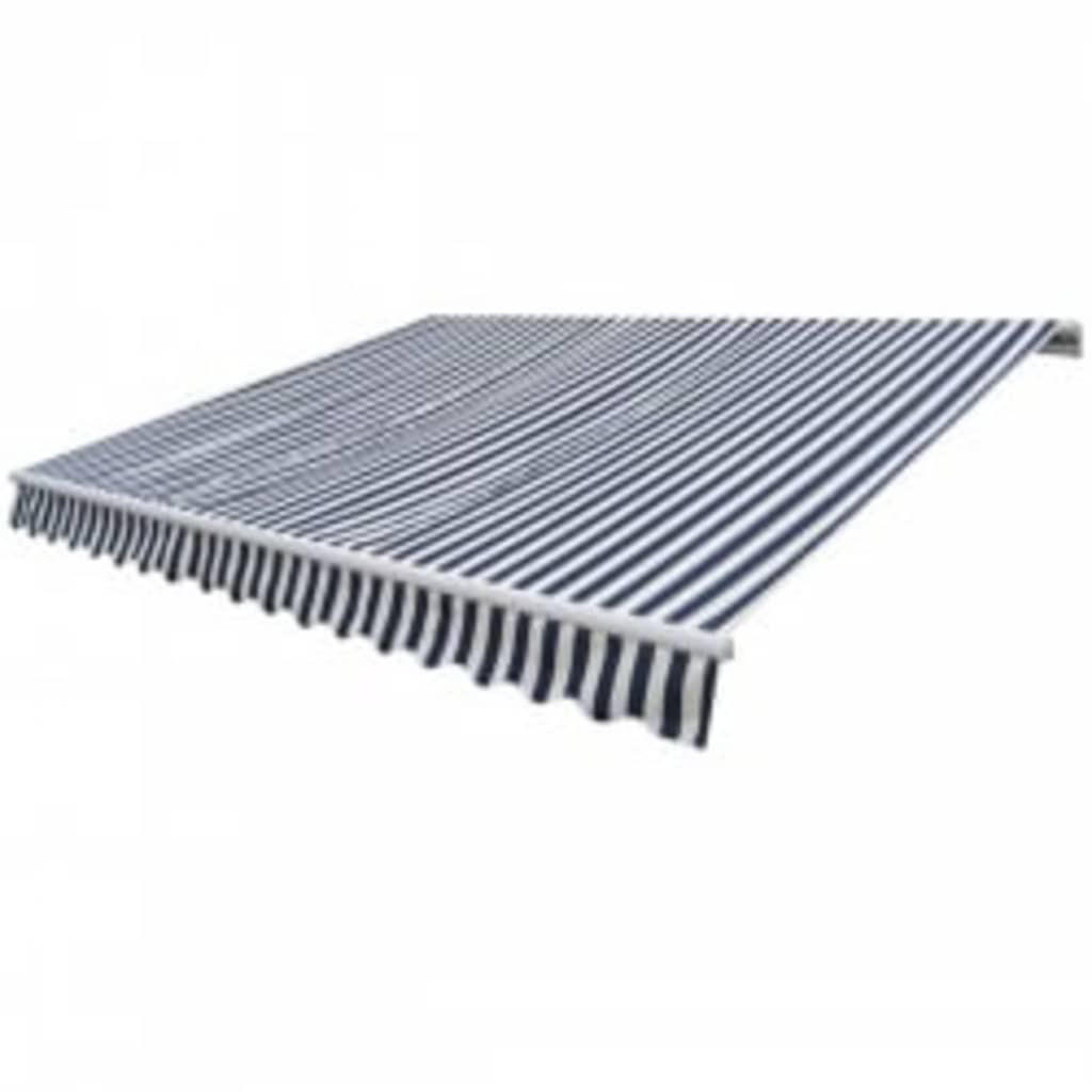 GELENKARMMARKISE Motorisiert 600 cm Blau/Weiß - Blau, Textil (3/1/6cm) - furnicato