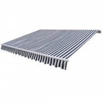 GELENKARMMARKISE Motorisiert 600 cm Blau/Weiß - Blau, Textil (3/1/6cm) - furnicato
