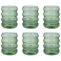 TRINKGLÄSER (6er Set) Hoop 350 ml - Grün, Glas (0.35L) - Butlers