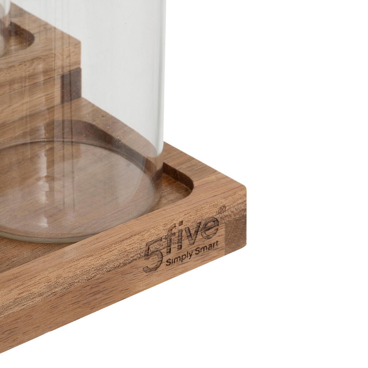 GEWÜRZREGAL Harmony, mit 9 Gläsern, Akazie / Glas, Braun - Braun, Holz (23/15/24cm) - 5five Simply Smart