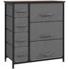 SCHUBLADENSCHRANK 7 faltbare Stoffschublade Aufbewahrungsschrank Metallgestell - Dunkelgrau, Metall (30/71/63.5cm) - HOMCOM