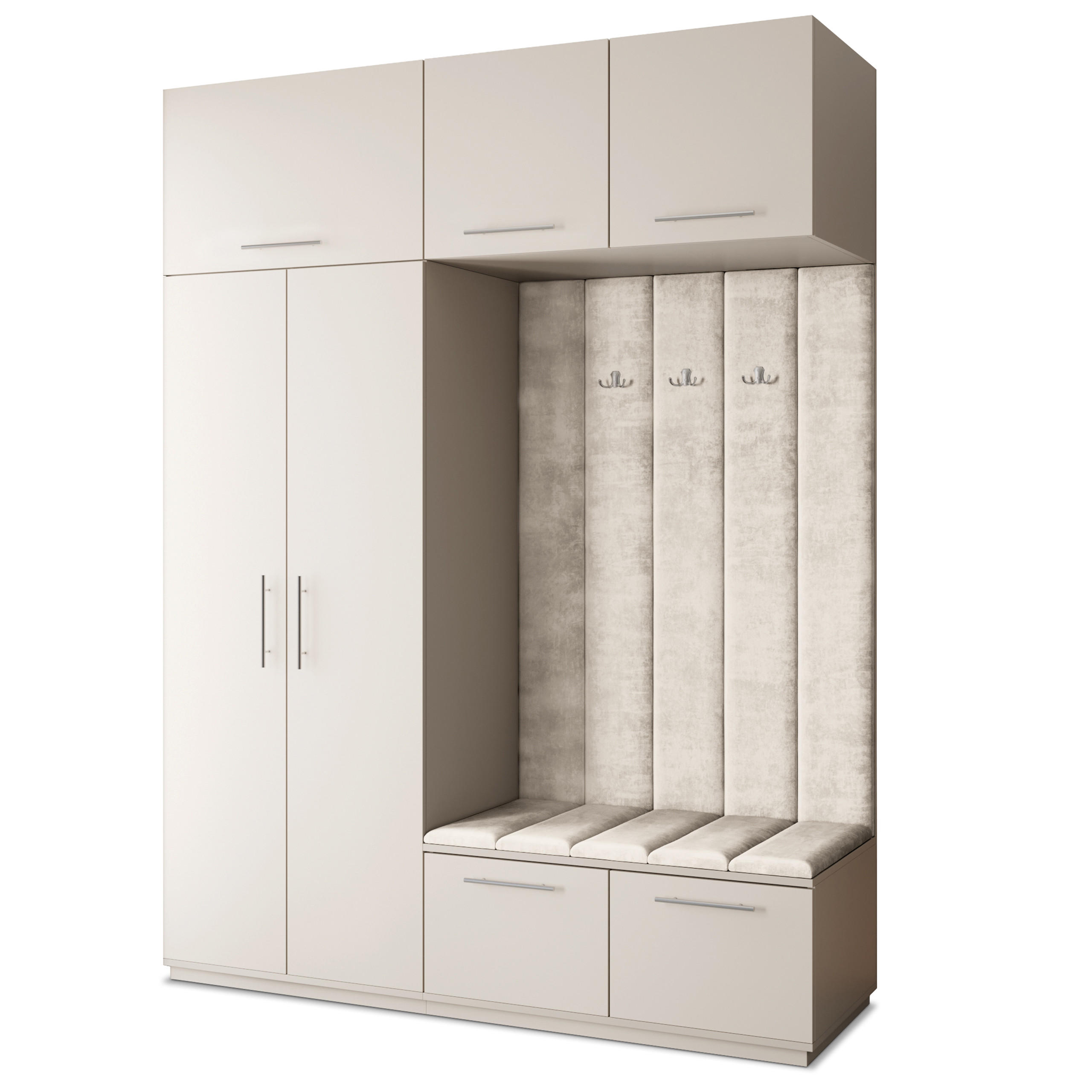 Masseno Garderobenschrank Kaschmir, Beige 180x240x60 cm
