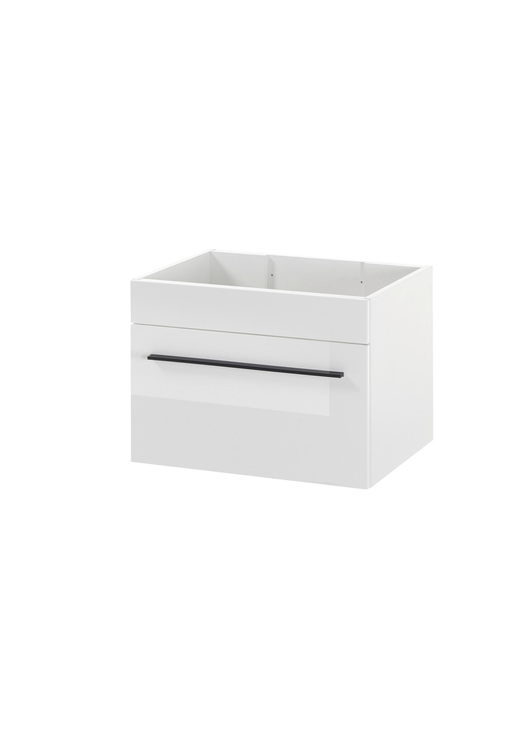WASCHTISCH M12 Weiß Hochglanz 60/43/46 cm schmal ohne Waschbecken - Weiß Hochglanz, Holzwerkstoff (60/43/46cm) - Livojo