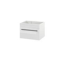 WASCHTISCH M12 Weiß Hochglanz 60/43/46 cm schmal ohne Waschbecken - Weiß Hochglanz, Holzwerkstoff (60/43/46cm) - Livojo