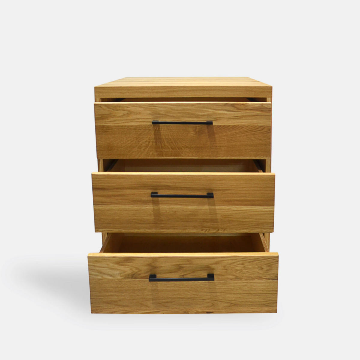 HOLZKOMMODE mit 3 Schubladen und Metallbeinen 60 cm breit HUGON II - Eichefarben, Holz (60/76/60cm) - Rawood Furniture