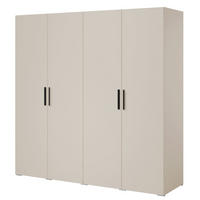 DREHTÜRENSCHRANK Napoli 4D 200 Kaschmir (schwarzer oder goldener Griff) - Kaschmir/Silberfarben, Holzwerkstoff/Kunststoff (200/35/60cm) - mzm24