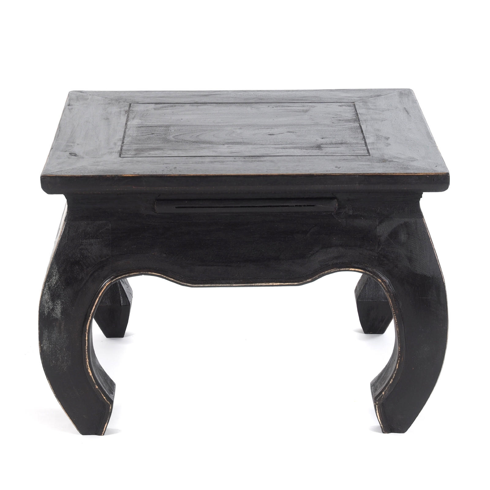 OPIUMTISCH MAHA 50 Mahagoni Massivholz 09 voodoo - schwarz - Schwarz, Holz (50/50/35cm) - DESIGN DELIGHTS