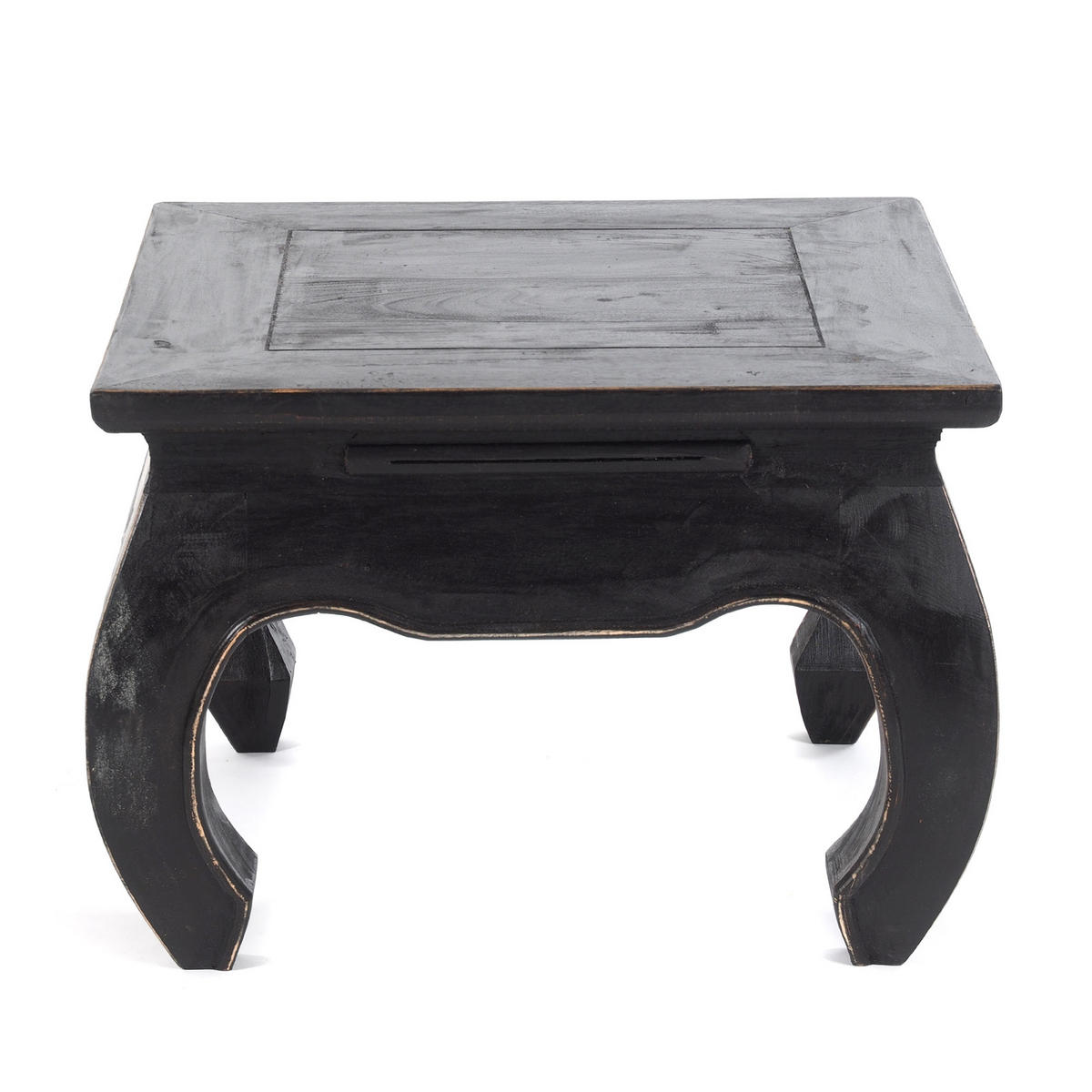 OPIUMTISCH MAHA 50 Mahagoni Massivholz 09 voodoo - schwarz - Schwarz, Holz (50/50/35cm) - DESIGN DELIGHTS