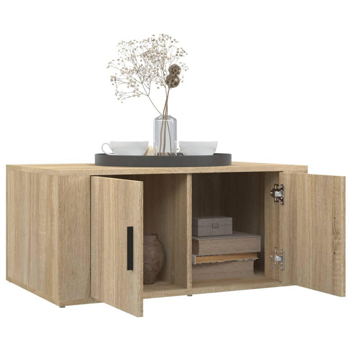 COUCHTISCH Sonoma-Eiche 80x50x36 cm Holzwerkstoff - Braun, Holzwerkstoff (80/50/36cm) - furnicato